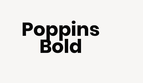 Poppins Bold Font