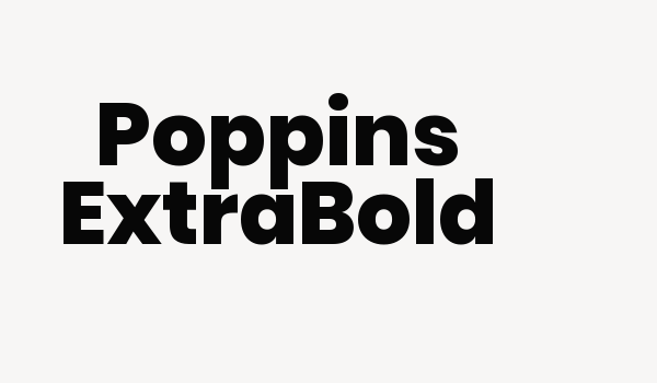 Poppins ExtraBold Font