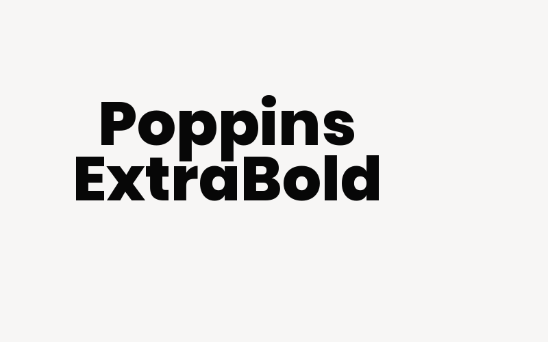 Poppins ExtraBold Font