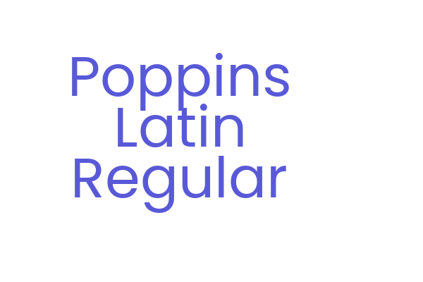 Poppins Latin Regular Font