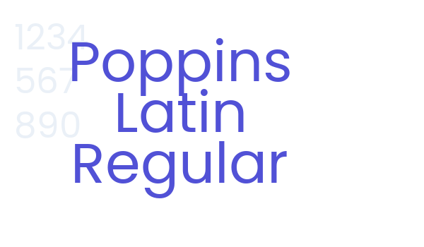 Poppins Latin Regular font download