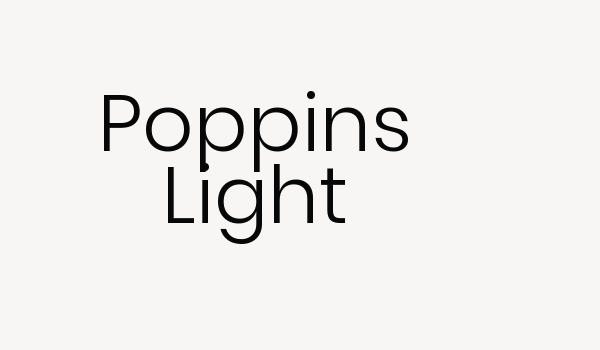 Poppins Light Font