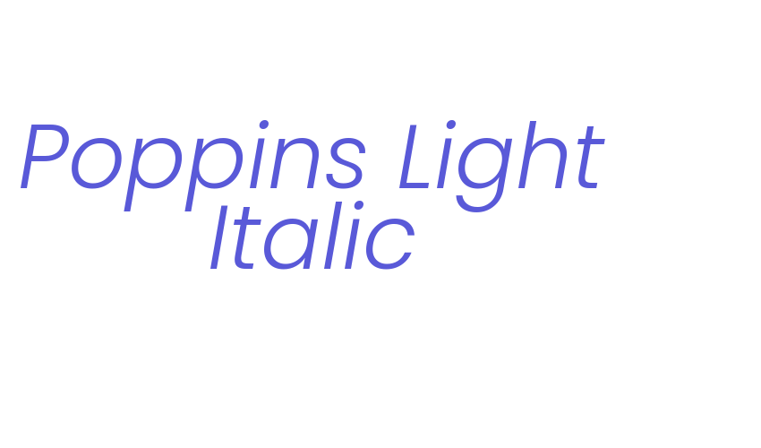 Poppins Light Italic Font Download