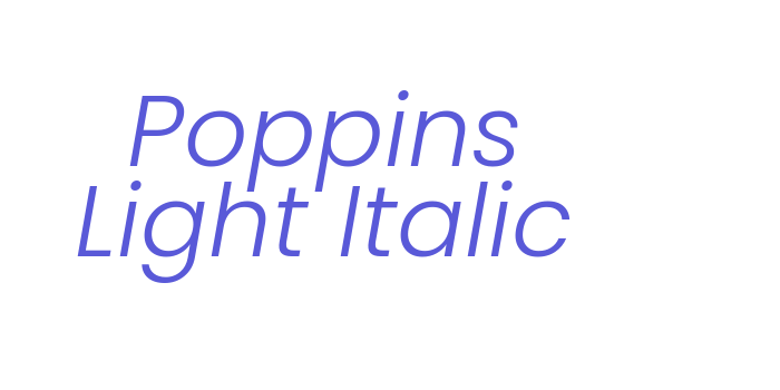 Poppins Light Italic Font Download