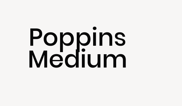 Poppins Medium Font