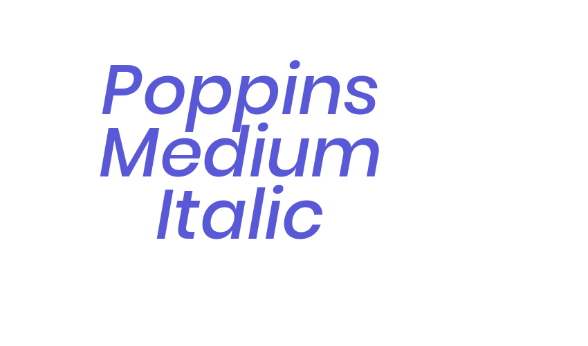 Poppins Medium Italic Font Download