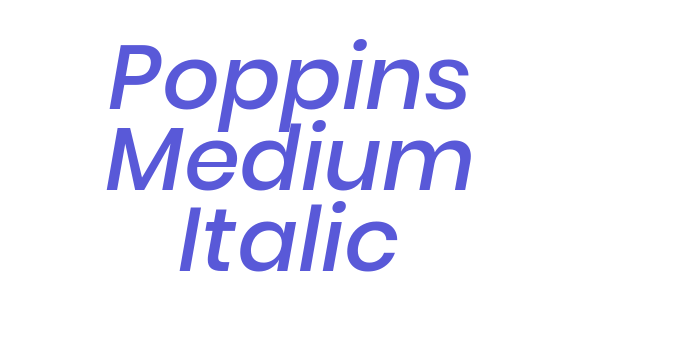 Poppins Medium Italic Font Download