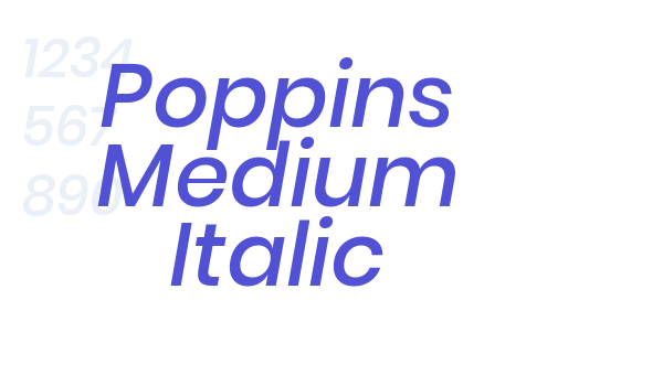 Poppins Medium Italic font download