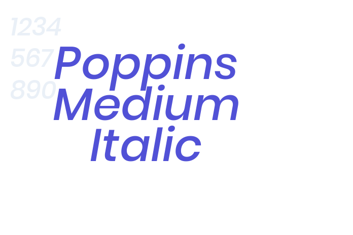 Poppins Medium Italic font download