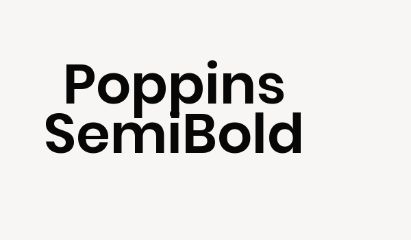 Poppins SemiBold Font