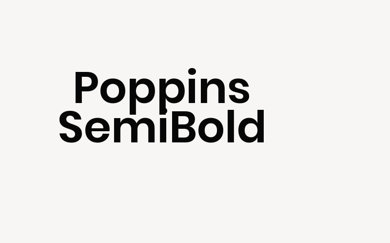 Poppins SemiBold Font