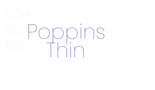 Poppins Thin font download