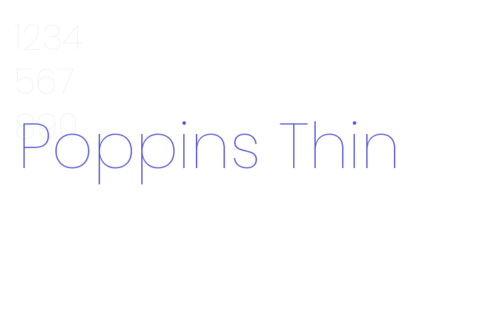 Poppins Thin font download