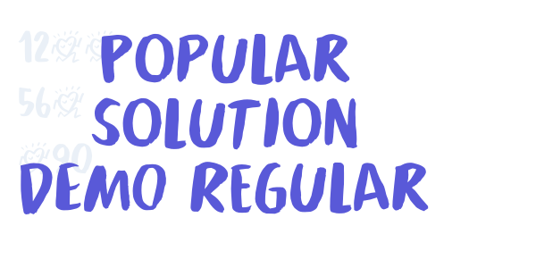 Popular Solution DEMO Regular font