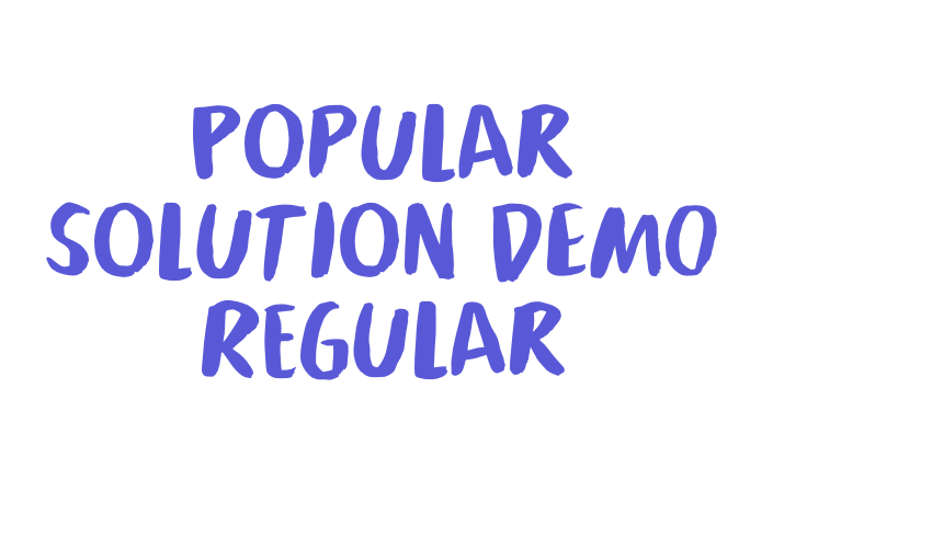 Popular Solution DEMO Regular Font Download