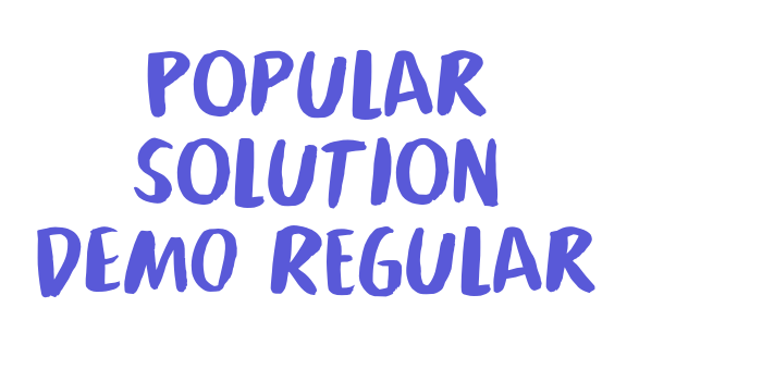 Popular Solution DEMO Regular Font Download