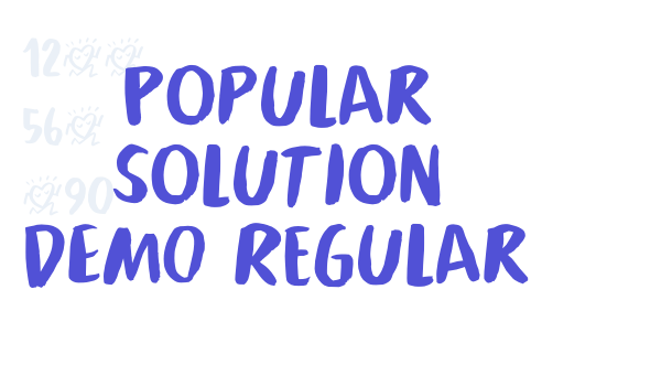 Popular Solution DEMO Regular font download