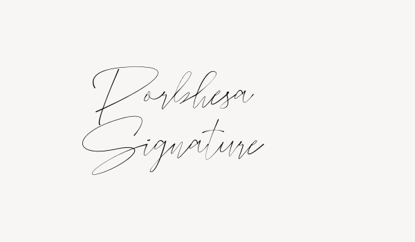 Porbhesa Signature Font