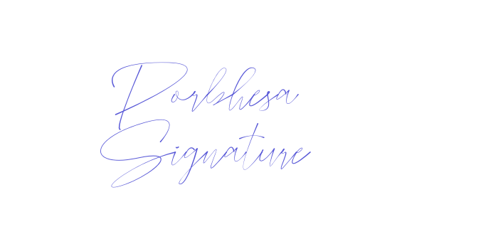 Porbhesa Signature Font Download