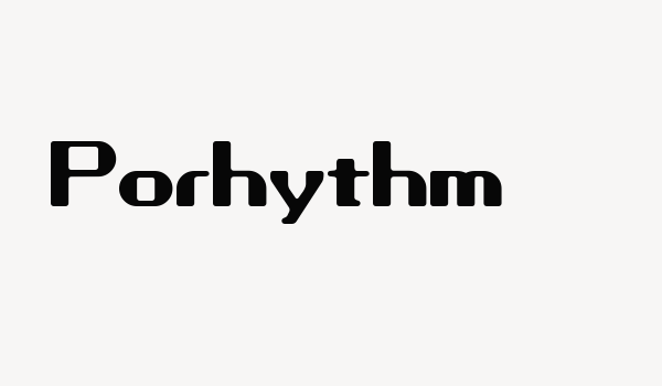 Porhythm Font