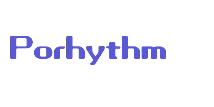 Porhythm Font