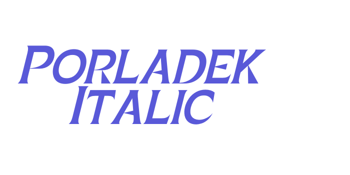 Porladek Italic Font Download