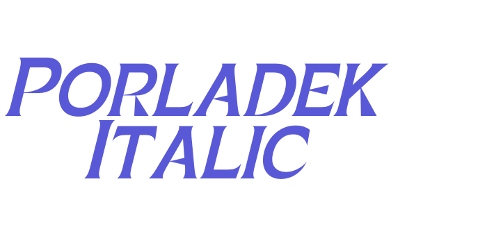 Porladek Italic Font