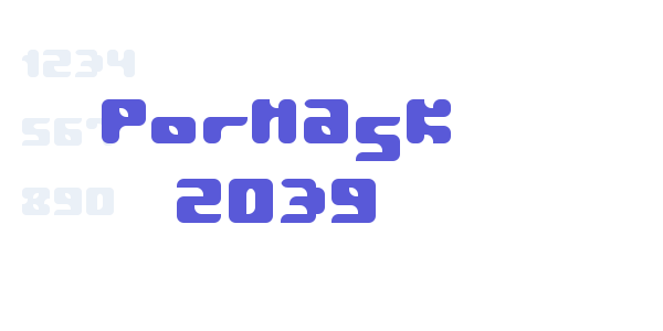 Pormask 2039 font free