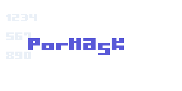 Pormask font free