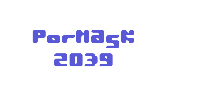 Pormask 2039 Font Download