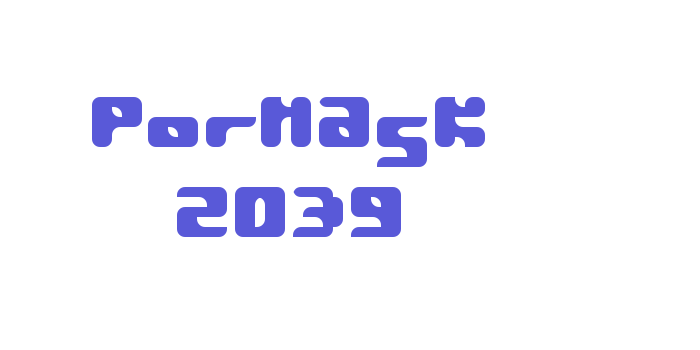 Pormask 2039 Font