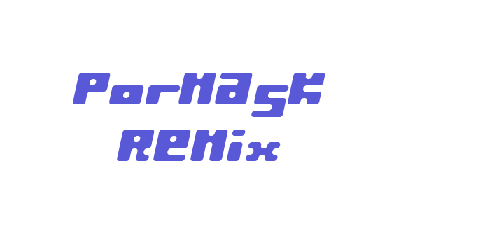 Pormask Remix Font Download