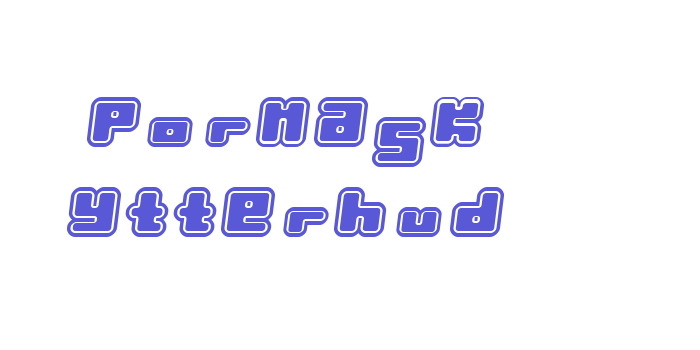 Pormask Ytterhud Font