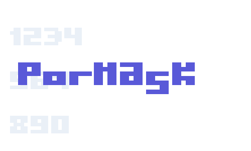 Pormask Font