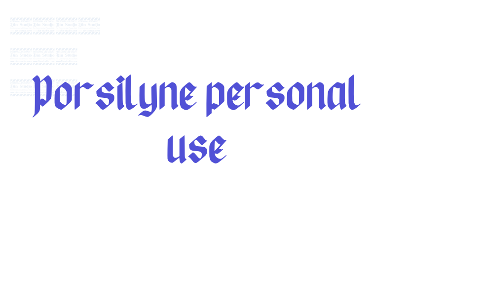 Porsilyne personal use-font-download