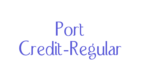 Port Credit-Regular Font Download