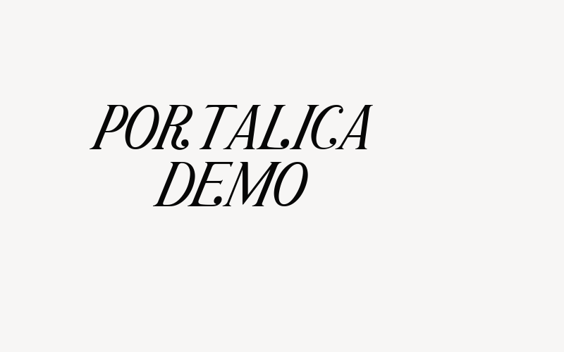 Portalica DEMO Font