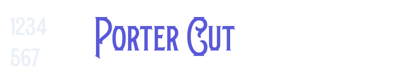 Porter Cut-related font