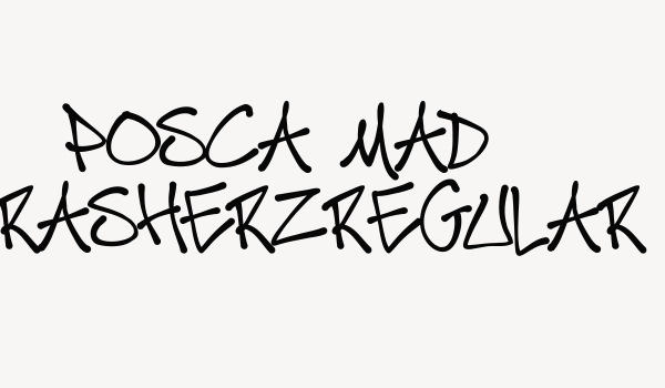 Posca Mad ThrasherzRegular Font