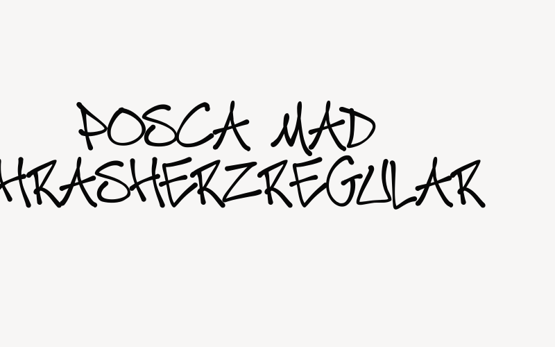 Posca Mad ThrasherzRegular Font