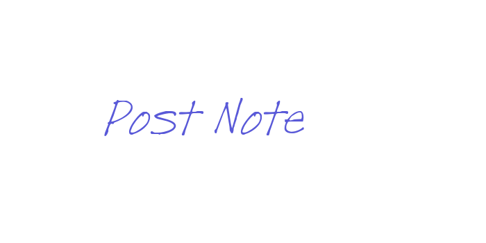 Post Note Font