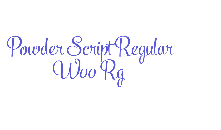 Powder Script Regular W00 Rg Font Download