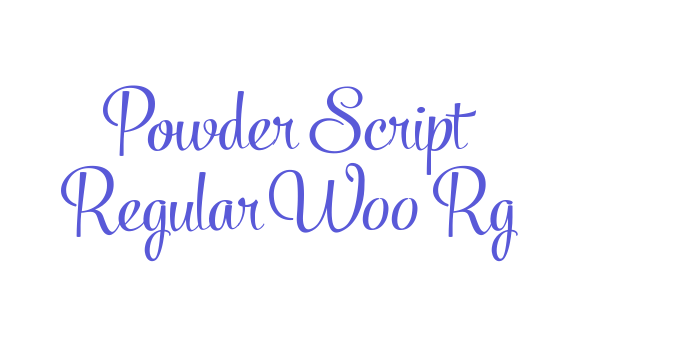 Powder Script Regular W00 Rg Font Download