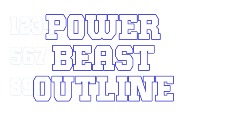 Power Beast Outline-font-download