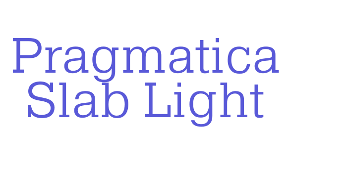 Pragmatica Slab Light Font