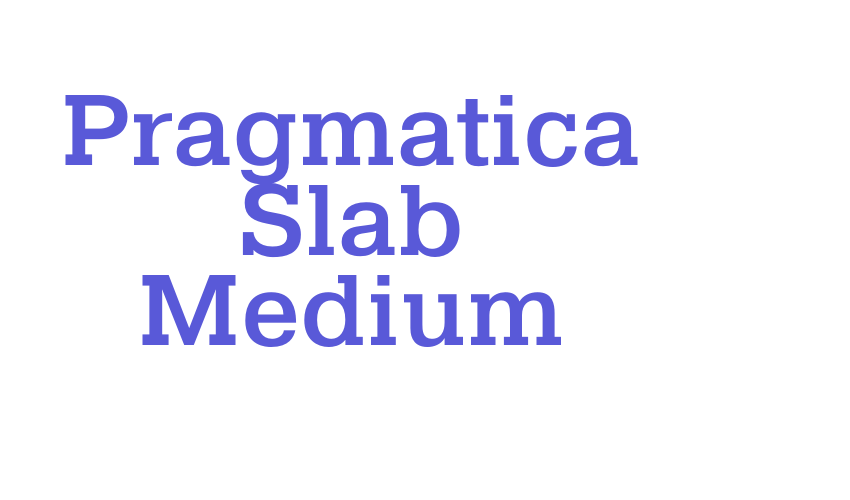 Pragmatica Slab Medium Font Download