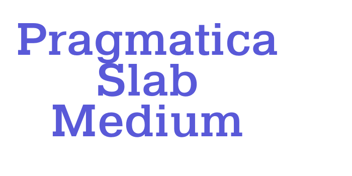 Pragmatica Slab Medium Font Download