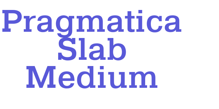 Pragmatica Slab Medium Font