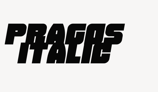 Pragos Italic Font