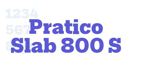 Pratico Slab 800 S font free